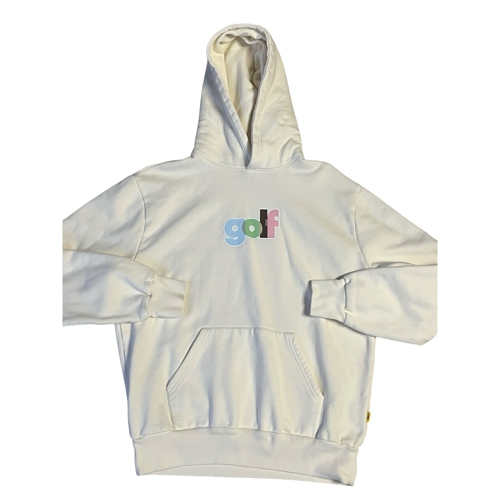 Golf Wang Mens Logo Hoodie Cream Off-White Size M Streetwear Skateboard